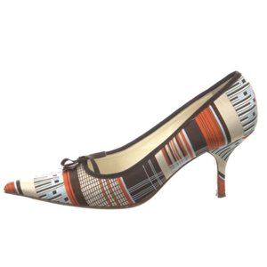 Prada Canvas Printed Pumps